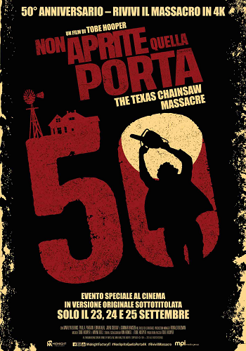 Poster film NON APRITE QUELLA PORTA 50°ANNIVERSARIO