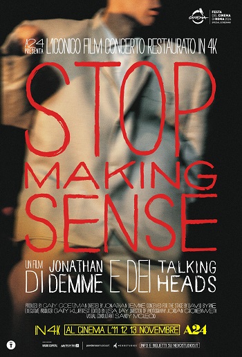 Poster film Stop Making Sense. 40 Anniversary Experience